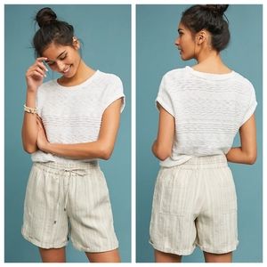 Anthropologie Linen Beachy Shorts